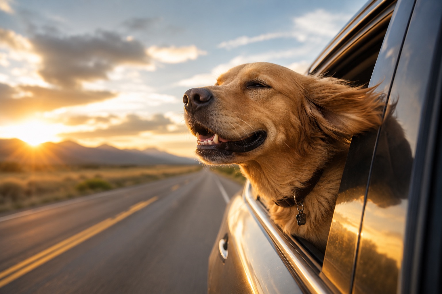 Dogs together outdoors